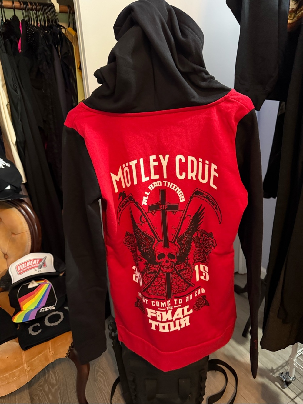 Mötley Crüe Red & Black Tour Hoodie